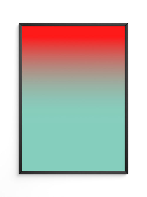 Farbverlauf Rot-Türkis Pastell