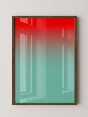 Farbverlauf Rot-Türkis Pastell