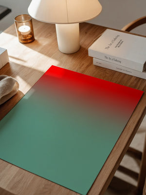 Farbverlauf Rot-Türkis Pastell