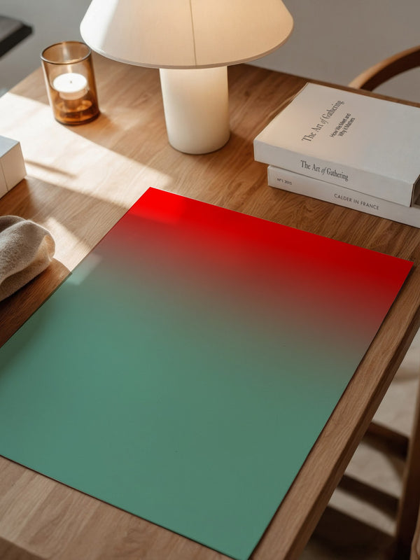 Farbverlauf Rot-Türkis Pastell