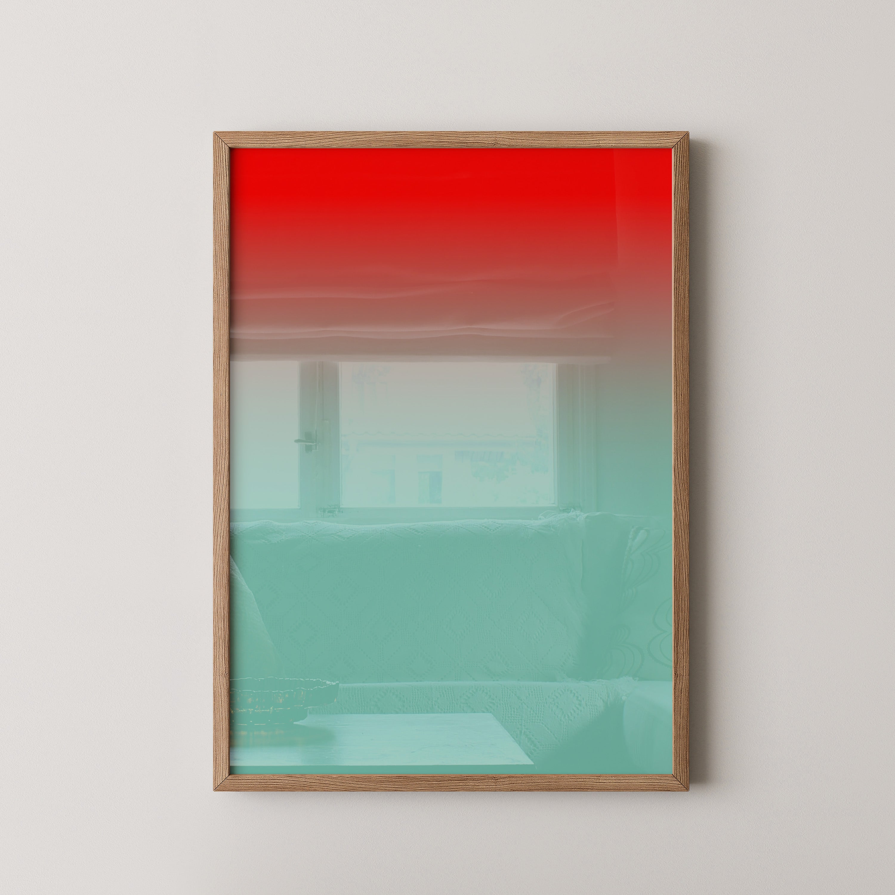 Farbverlauf Rot-Türkis Pastell