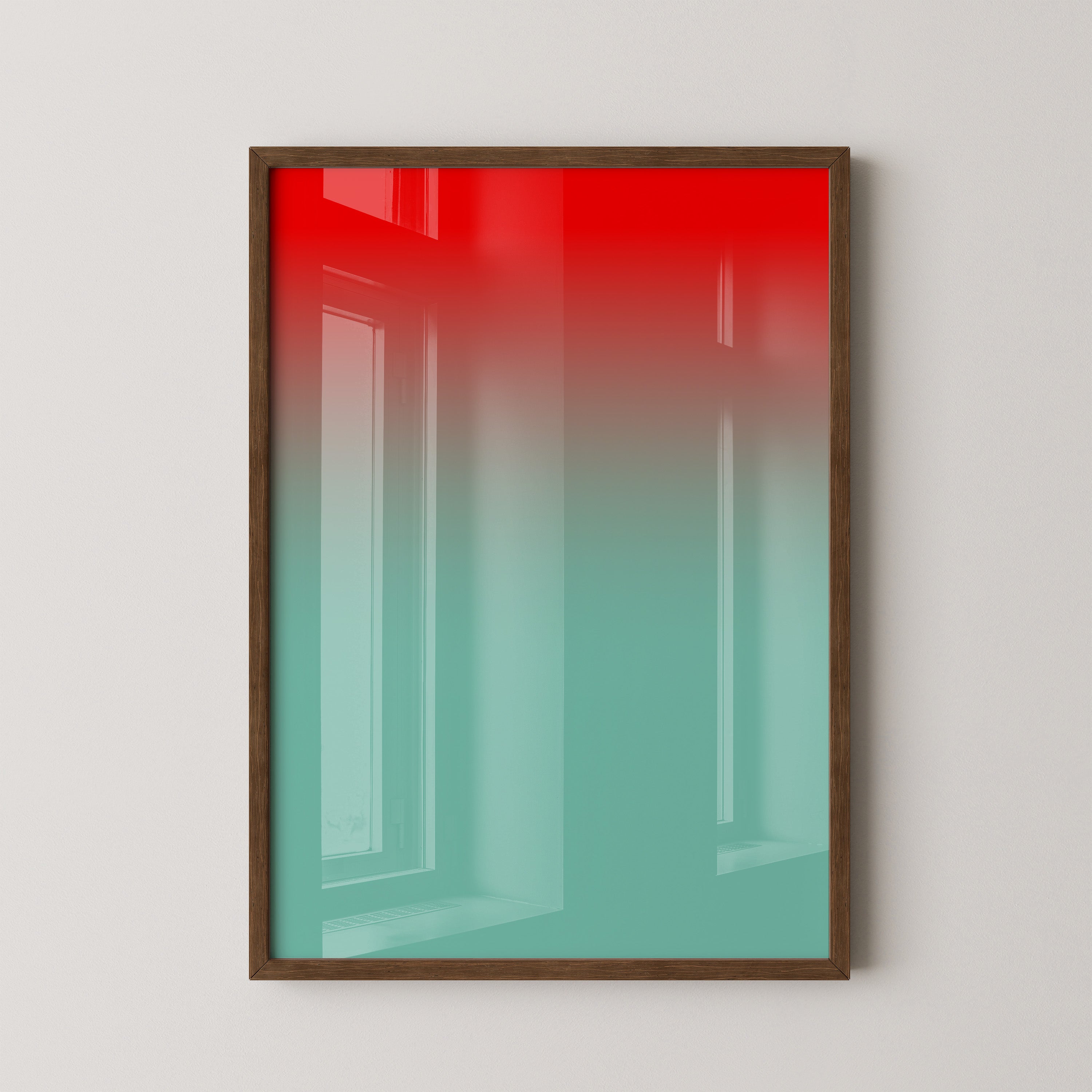 Farbverlauf Rot-Türkis Pastell