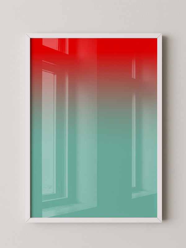 Farbverlauf Rot-Türkis Pastell