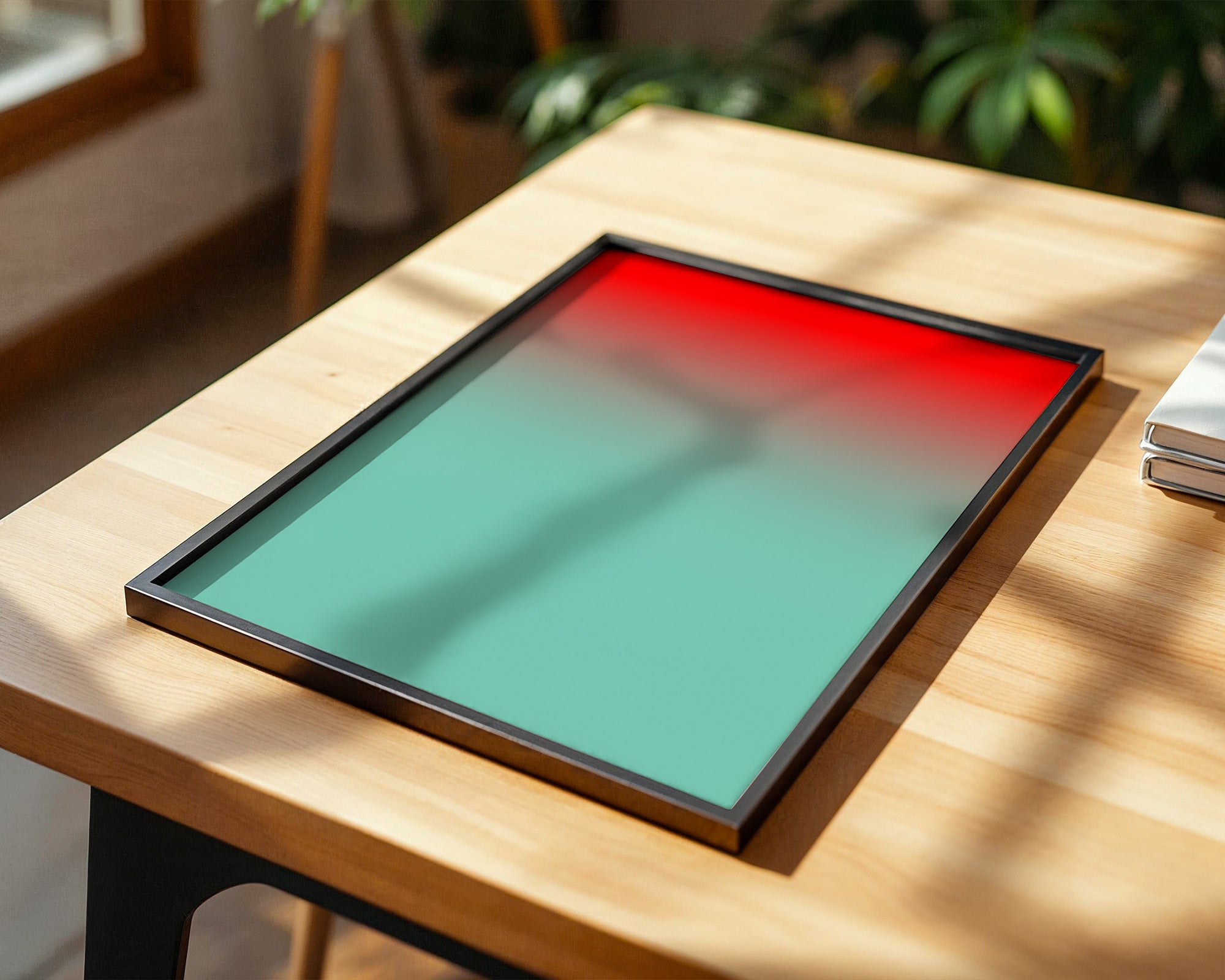 Farbverlauf Rot-Türkis Pastell