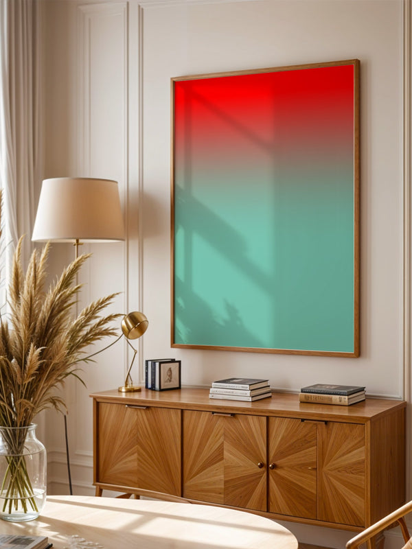 Farbverlauf Rot-Türkis Pastell