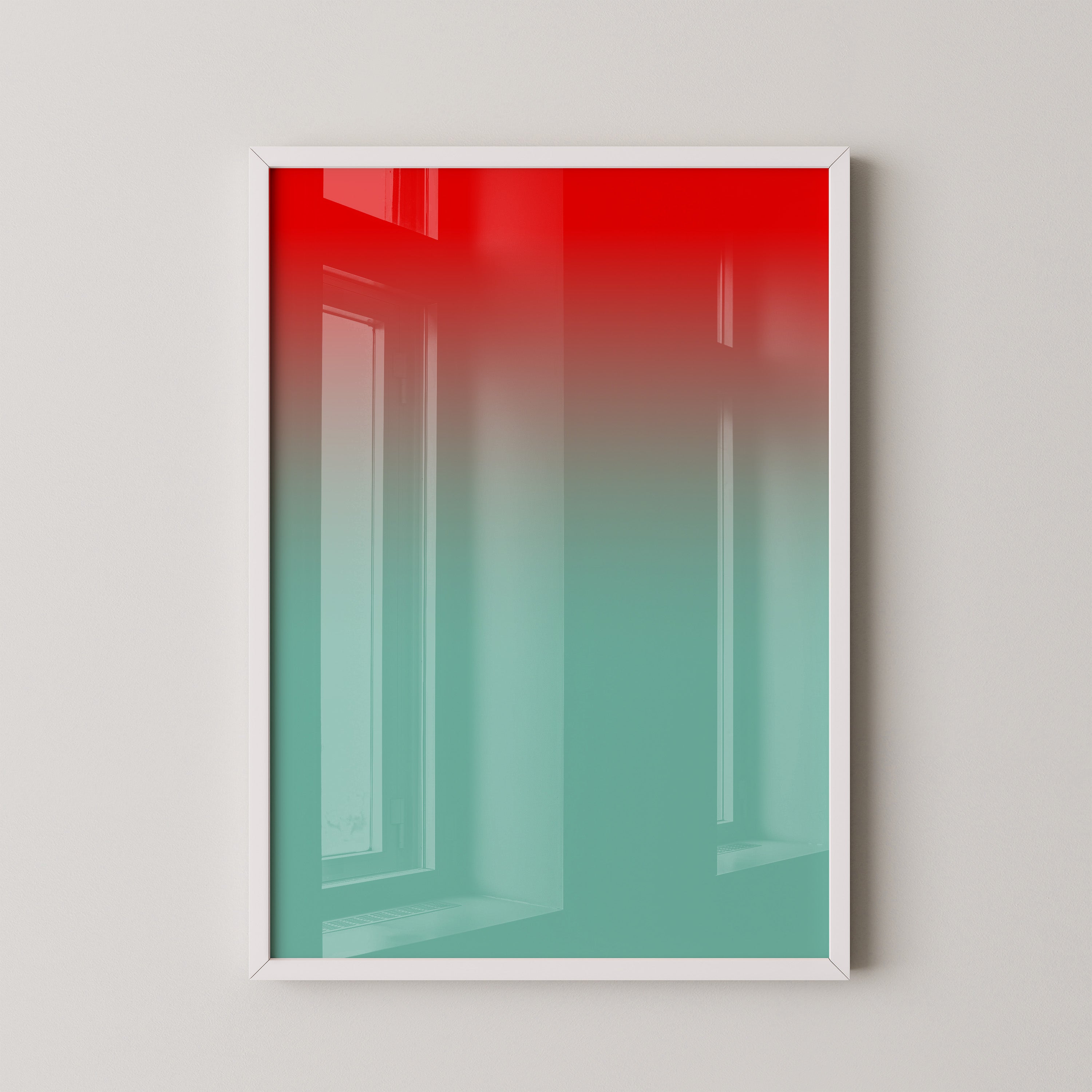 Farbverlauf Rot-Türkis Pastell