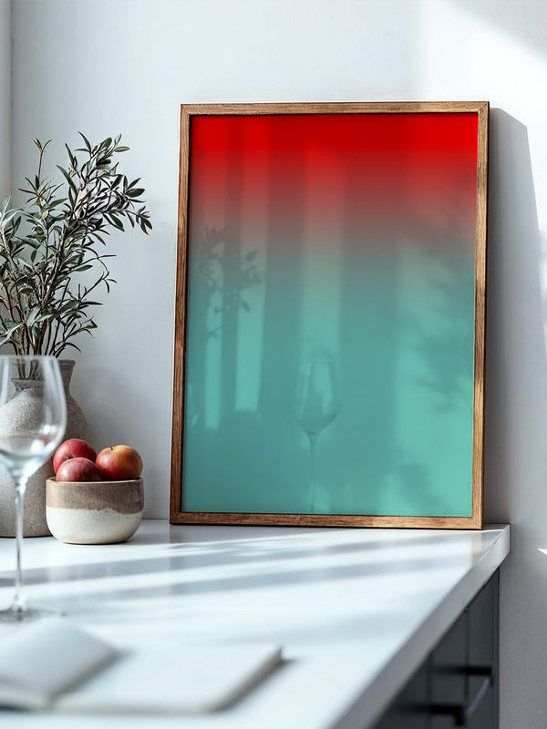 Farbverlauf Rot-Türkis Pastell