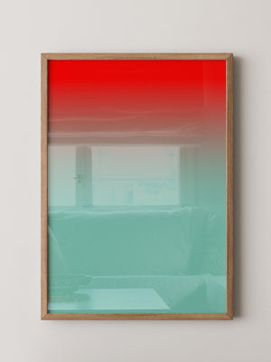 Farbverlauf Rot-Türkis Pastell