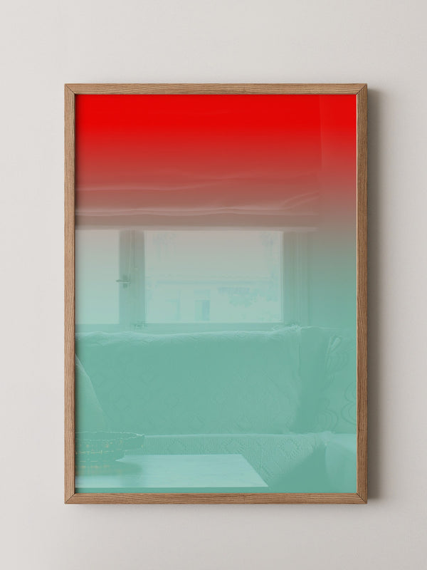 Farbverlauf Rot-Türkis Pastell
