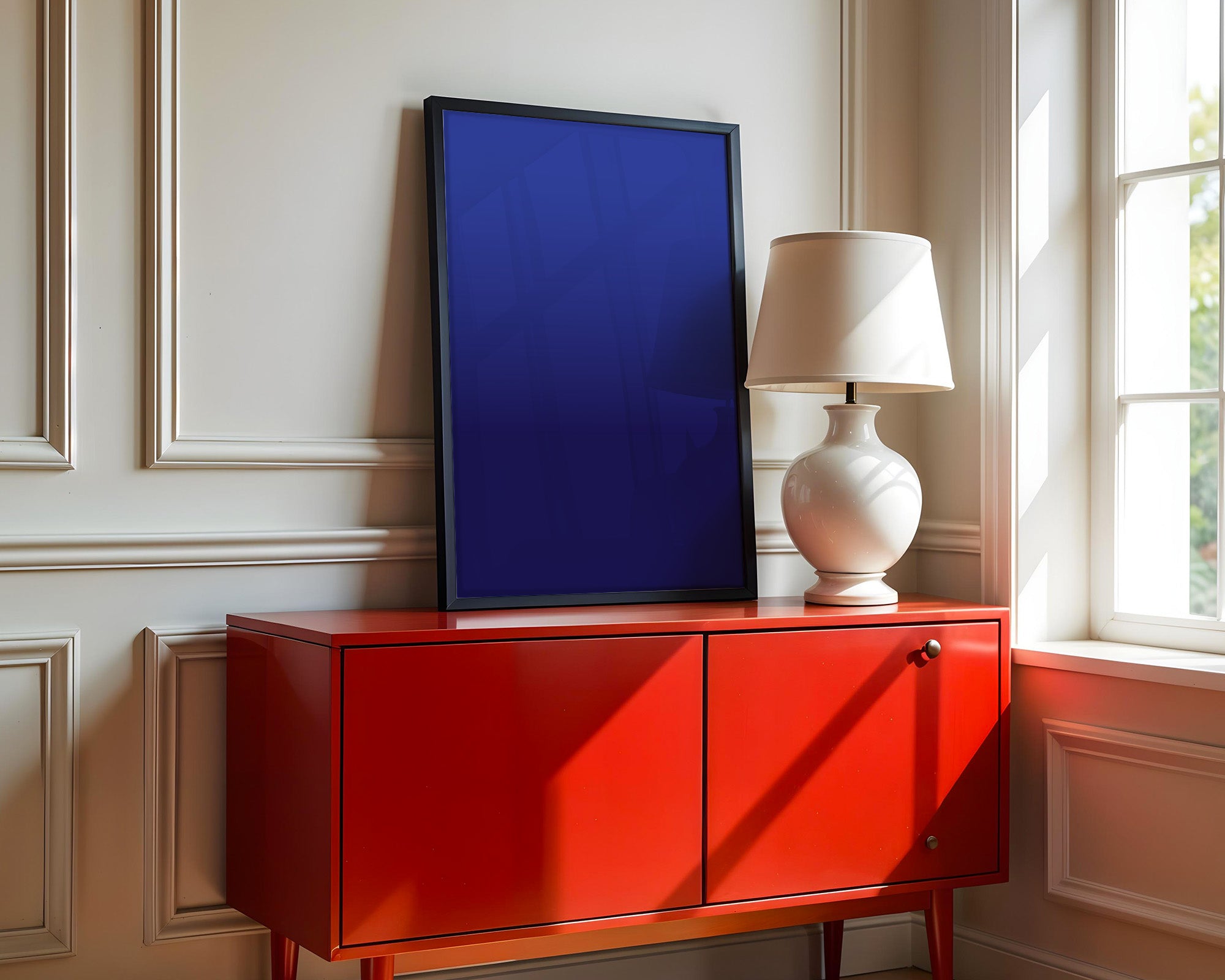 Blauer Farbverlauf minimalistisch