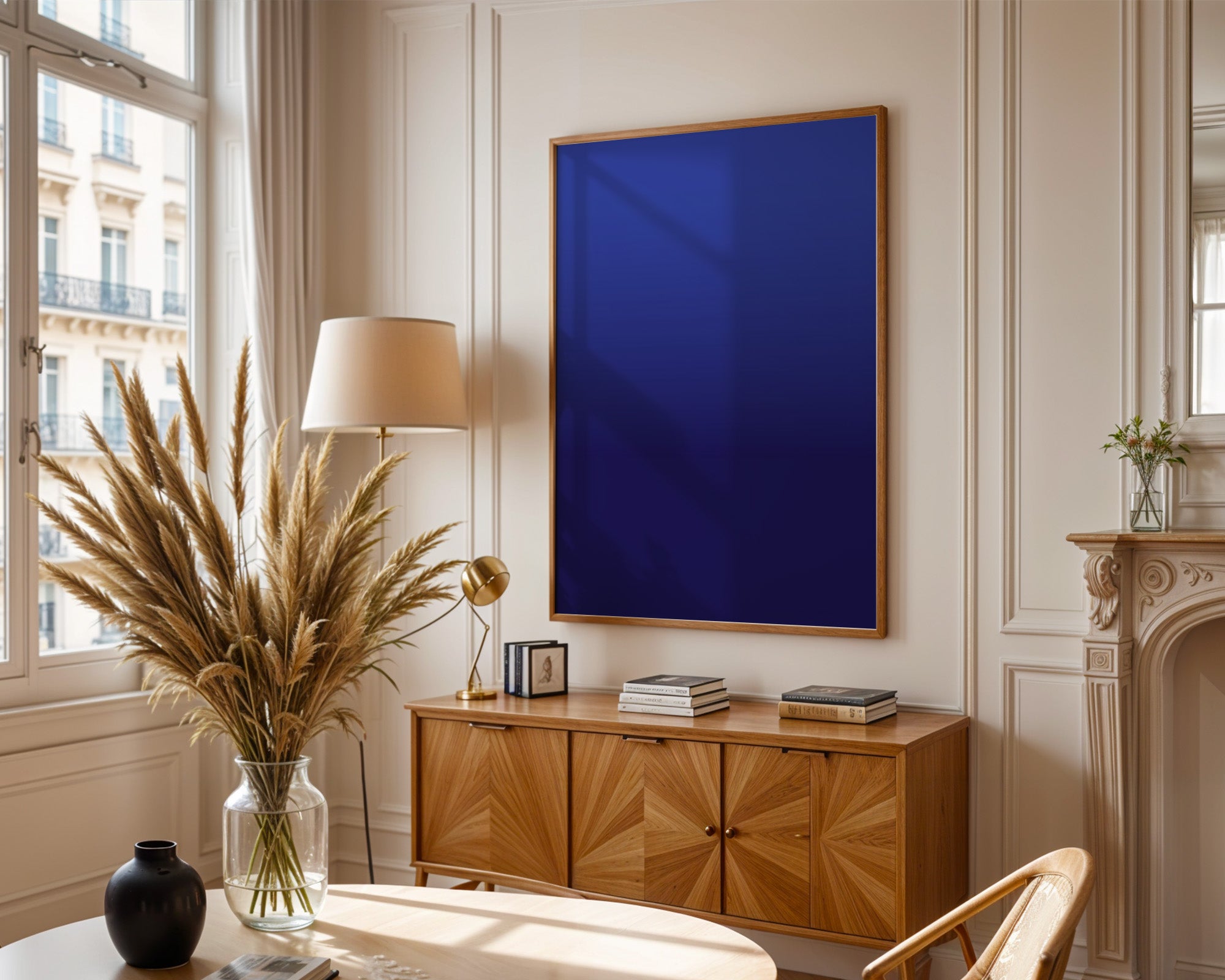 Blauer Farbverlauf minimalistisch