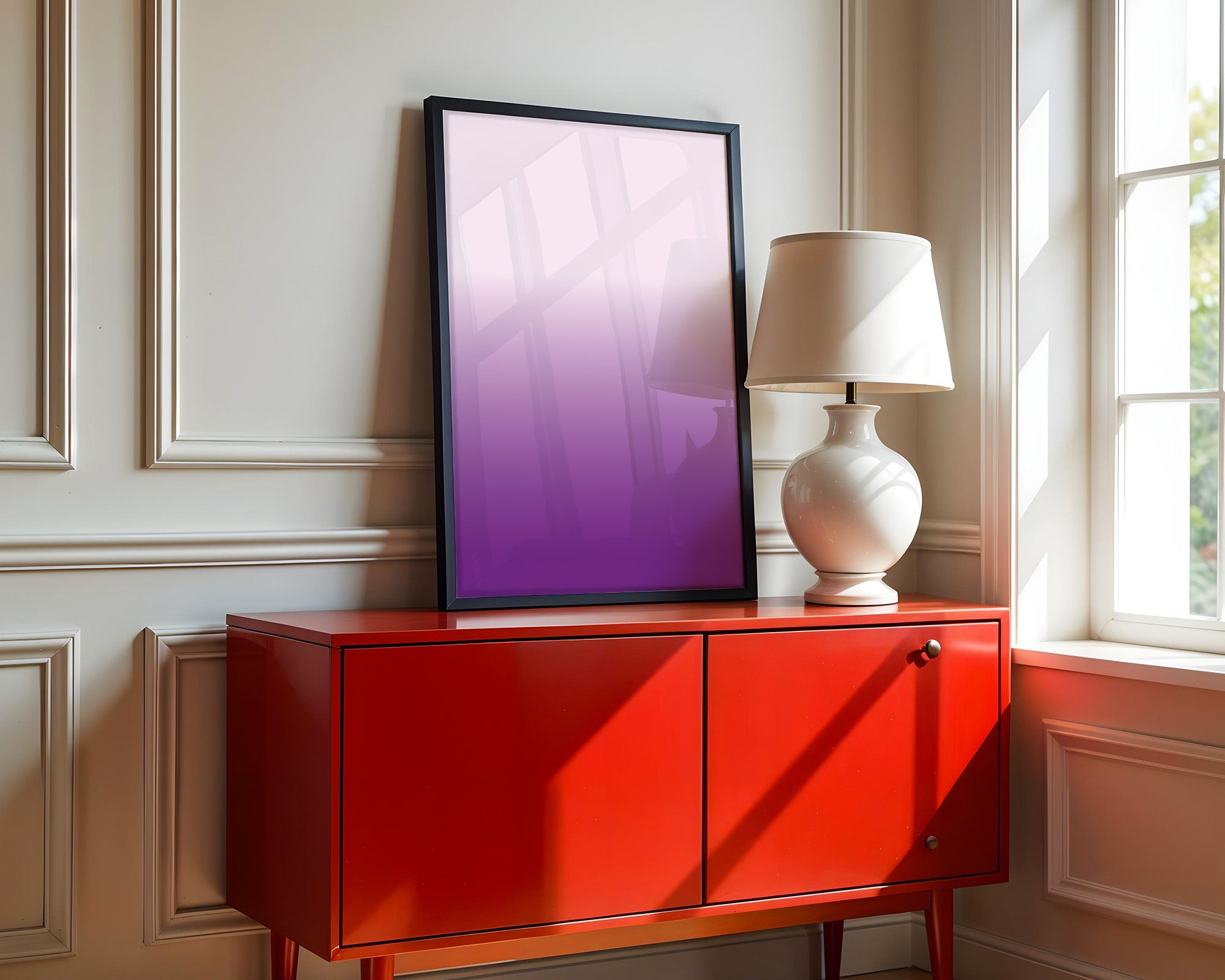 Verlauf Rosa zu Violett