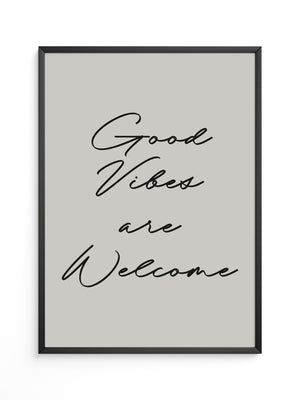 Schriftzug Good Vibes modern