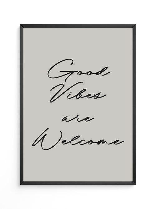 Schriftzug Good Vibes modern