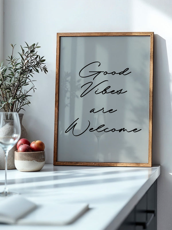 Schriftzug Good Vibes modern