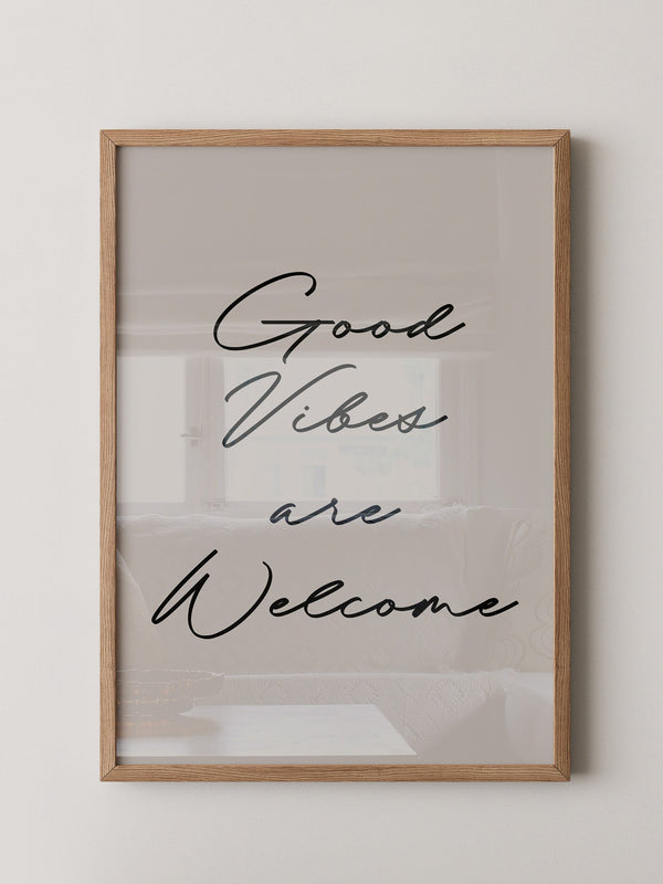 Schriftzug Good Vibes modern