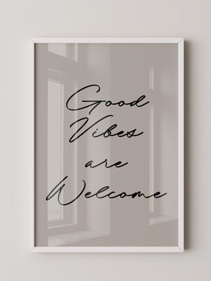Schriftzug Good Vibes modern