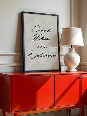 Schriftzug Good Vibes modern