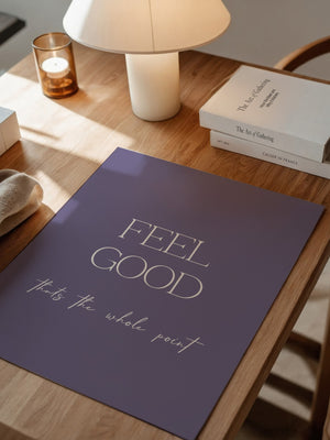 Feel Good Botschaft Lila