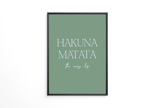 Hakuna Matata Minimalistisch Grün