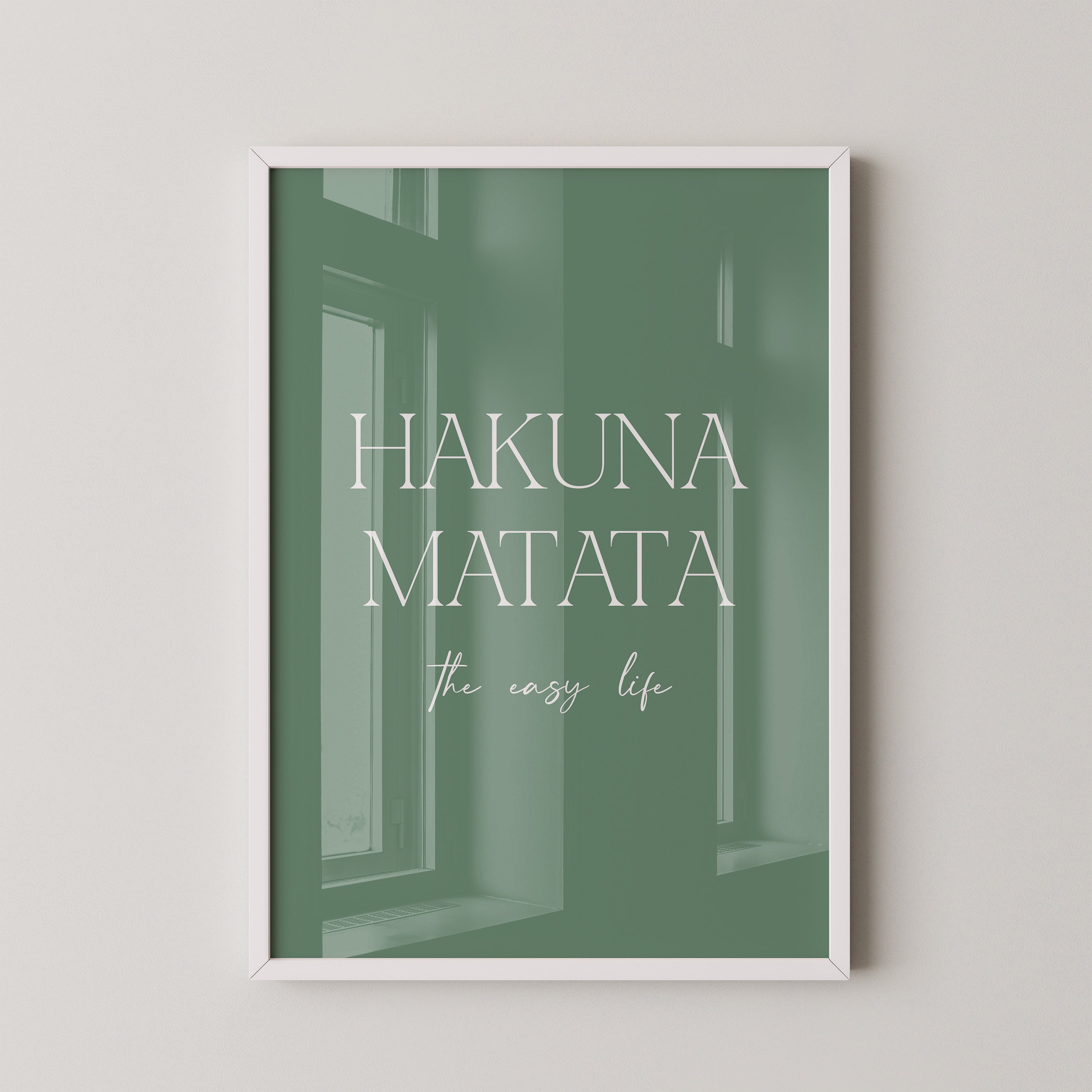 Hakuna Matata Minimalistisch Grün