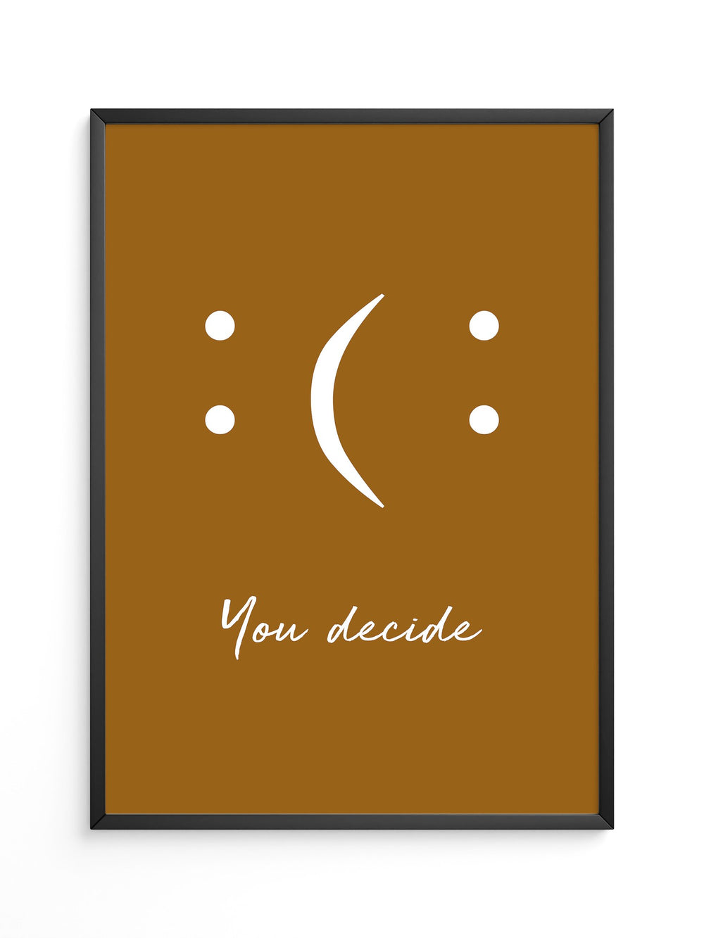 Minimalistisches Gesicht Braun