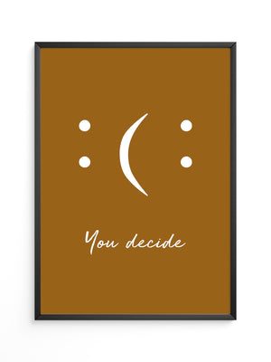 Minimalistisches Gesicht Braun