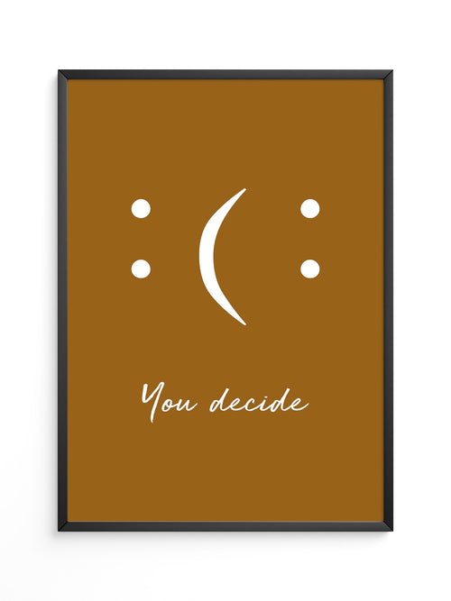 Minimalistisches Gesicht Braun