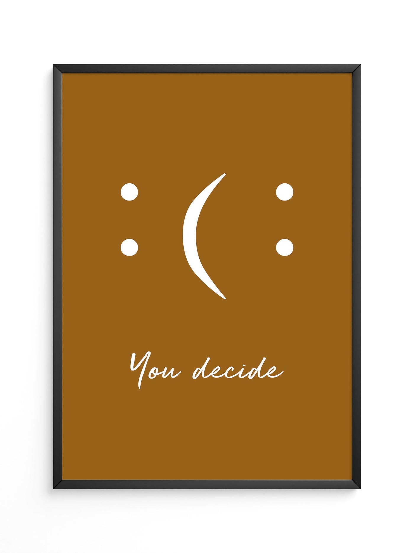 Minimalistisches Gesicht Braun