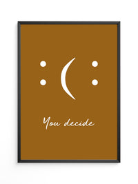Minimalistisches Gesicht Braun