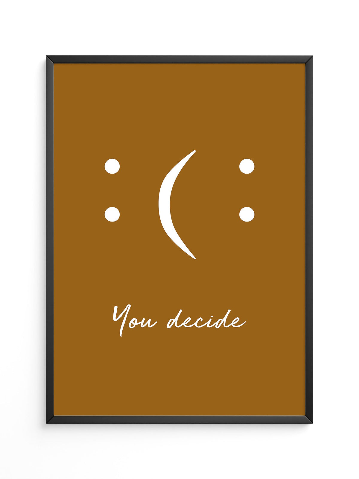 Minimalistisches Gesicht Braun