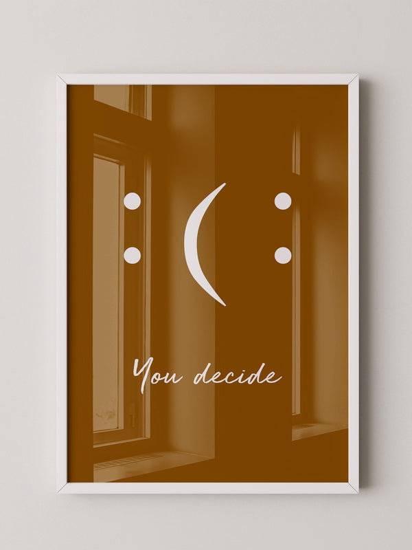 Minimalistisches Gesicht Braun