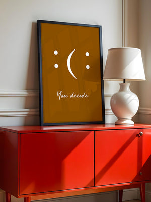 Minimalistisches Gesicht Braun