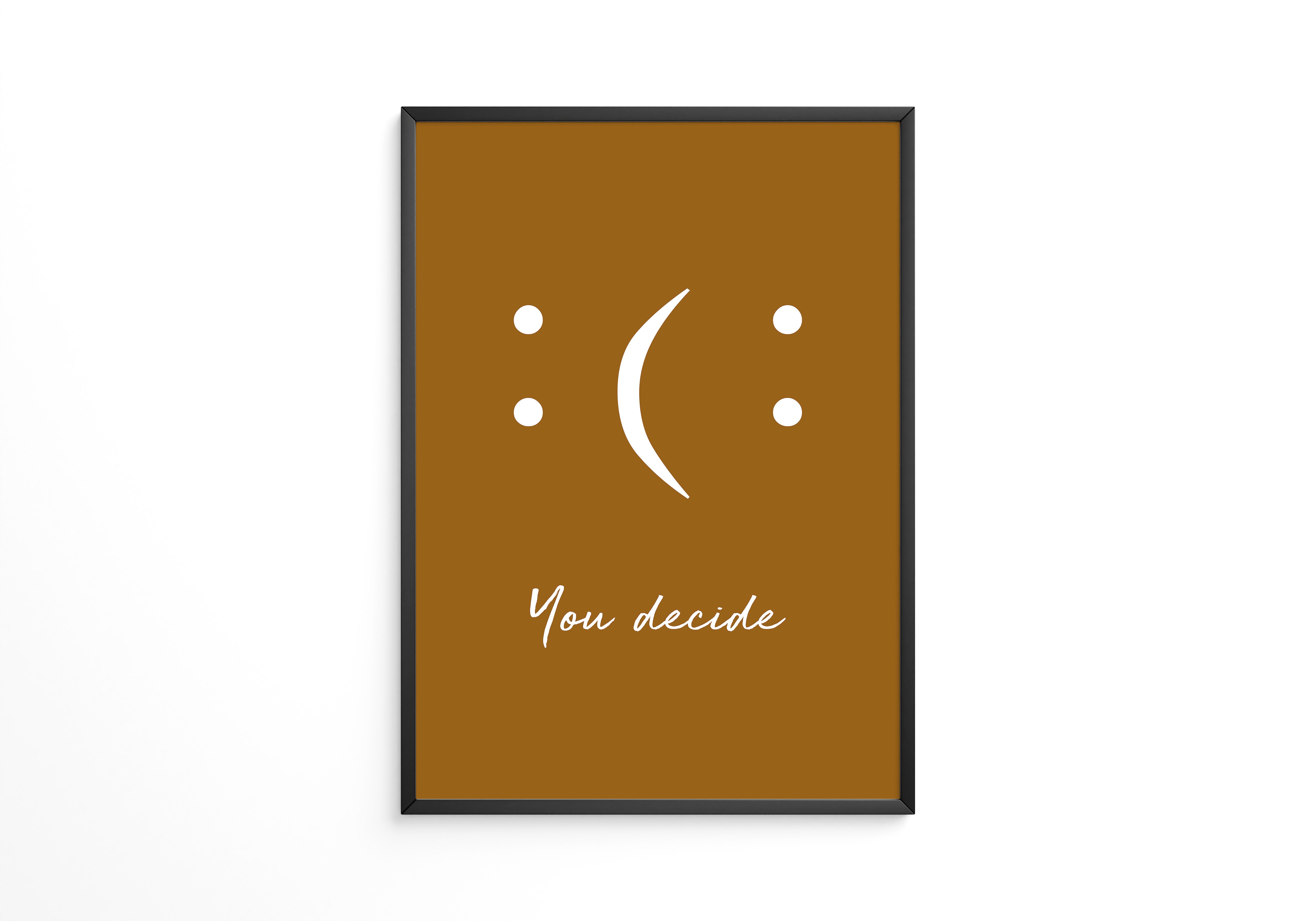 Minimalistisches Gesicht Braun