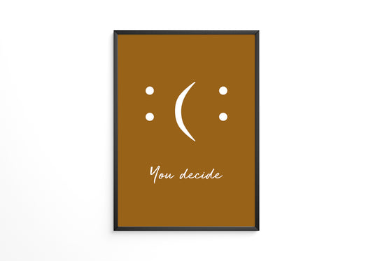 Minimalistisches Gesicht Braun