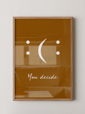 Minimalistisches Gesicht Braun
