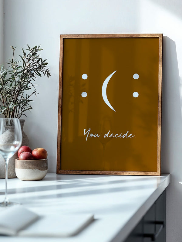 Minimalistisches Gesicht Braun