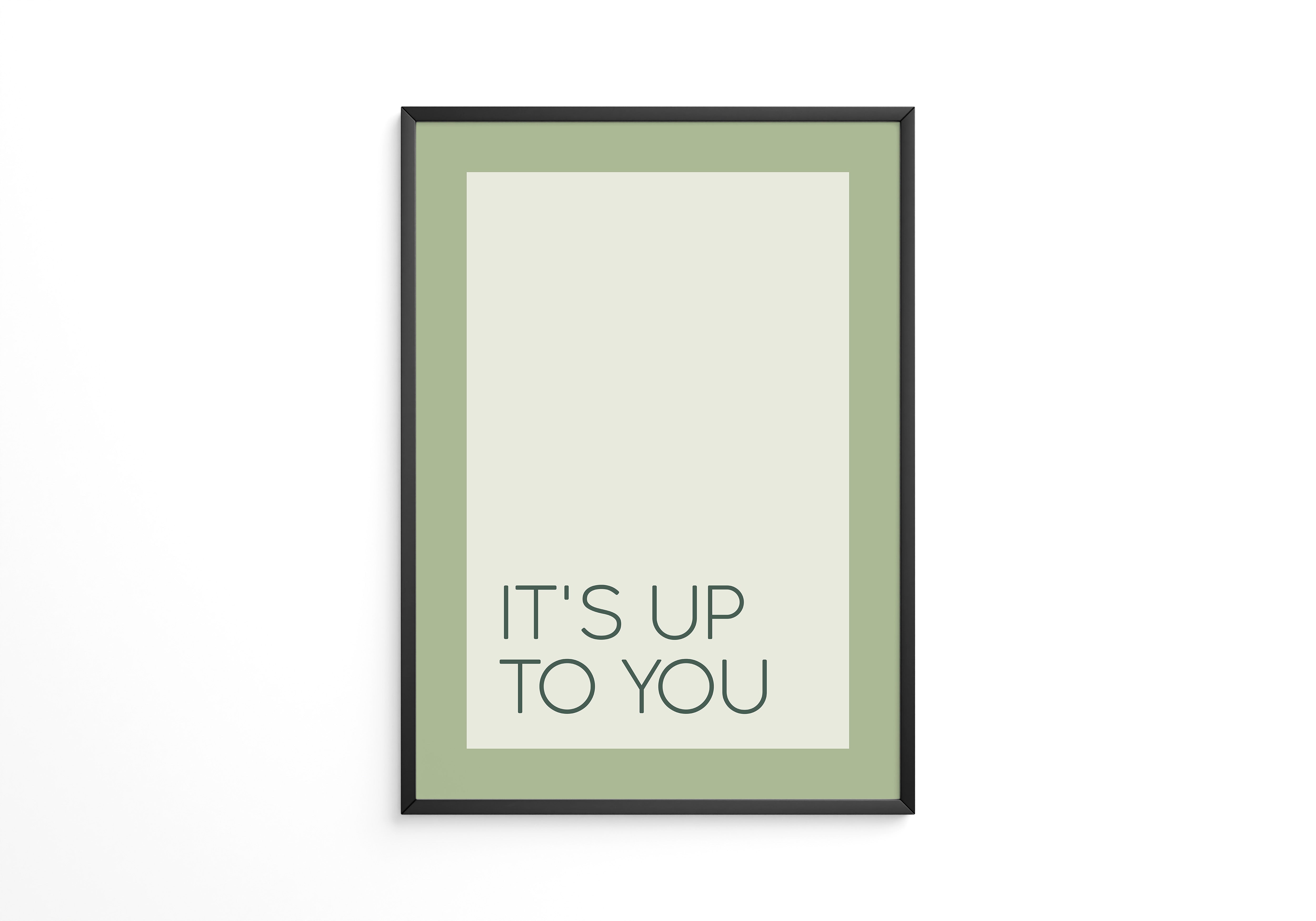 Minimalistischer Text grün