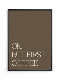 Kaffee Zitat minimalistisch braun