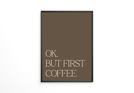 Kaffee Zitat minimalistisch braun