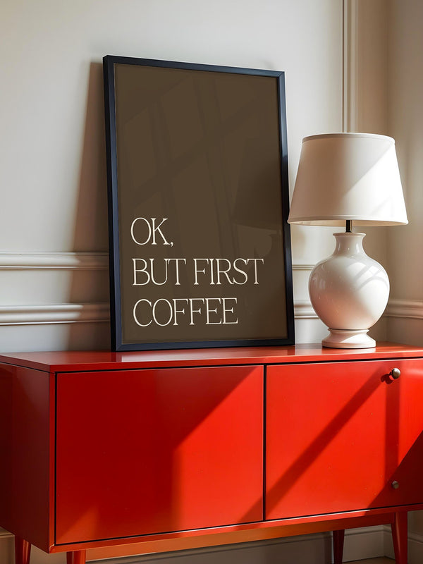 Kaffee Zitat minimalistisch braun
