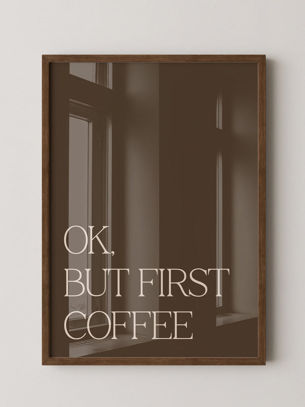 Kaffee Zitat minimalistisch braun