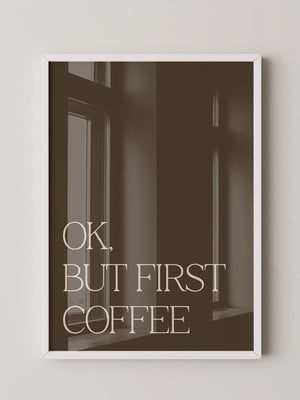 Kaffee Zitat minimalistisch braun