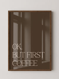 Kaffee Zitat minimalistisch braun
