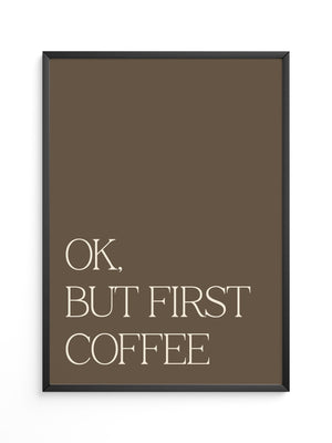 Kaffee Zitat minimalistisch braun