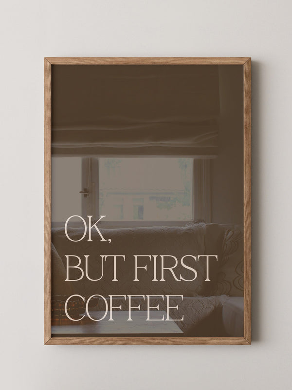 Kaffee Zitat minimalistisch braun