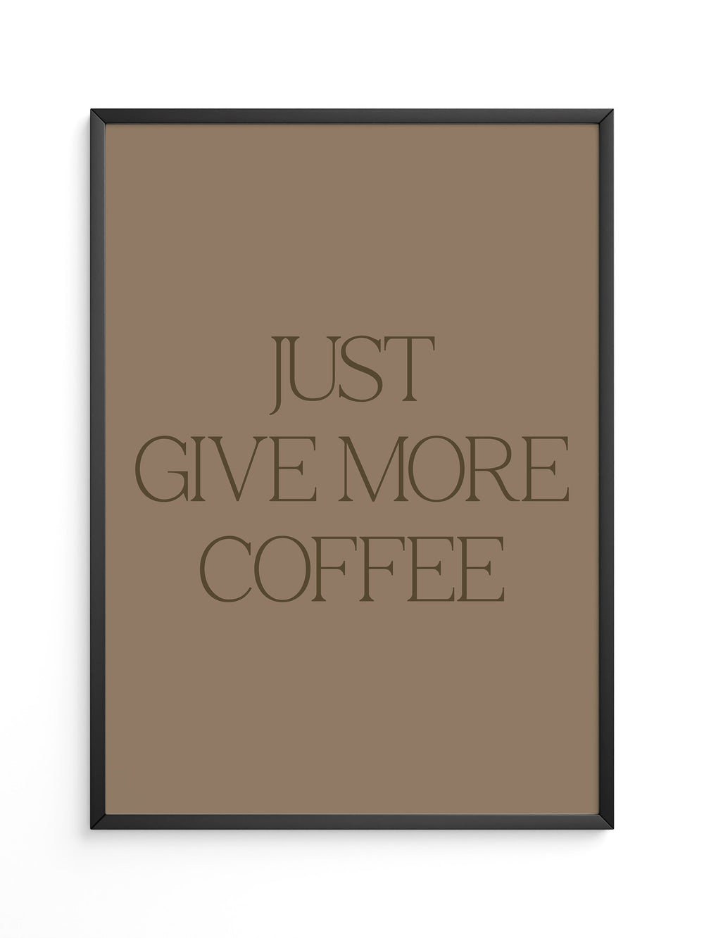 Kaffee Spruch Minimalistisch Braun