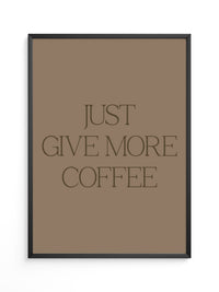 Kaffee Spruch Minimalistisch Braun