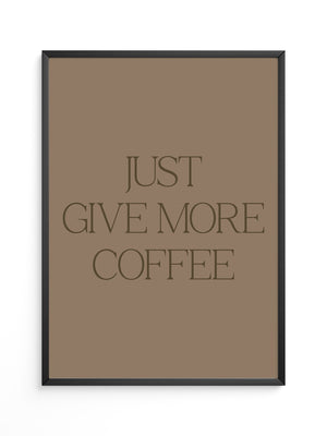 Kaffee Spruch Minimalistisch Braun