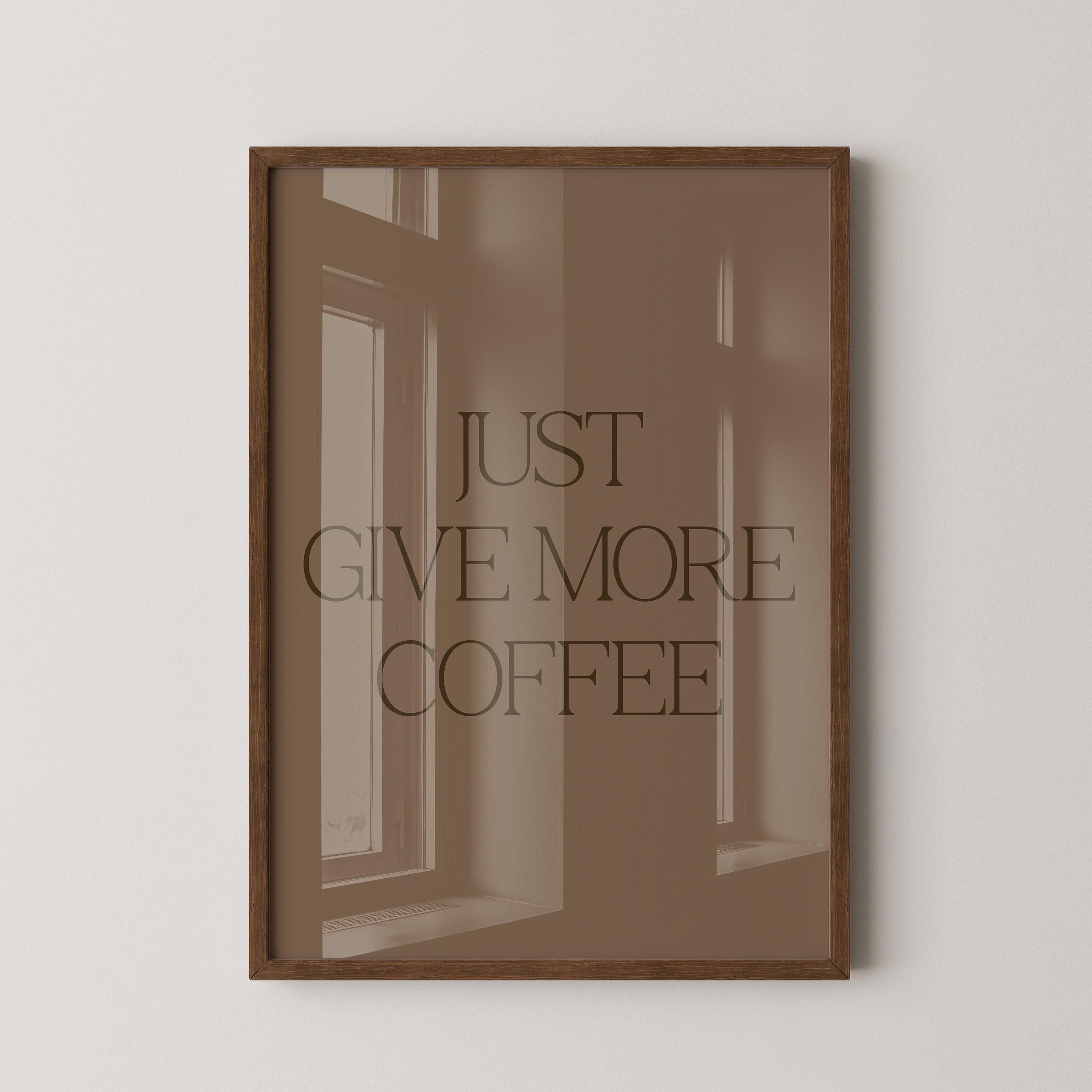 Kaffee Spruch Minimalistisch Braun